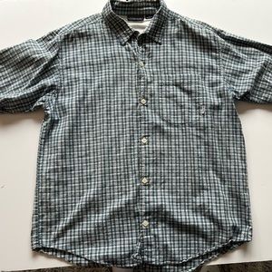 Vintage Billabong Button Down Short Sleeve Mens Medium (M) Blue/Green